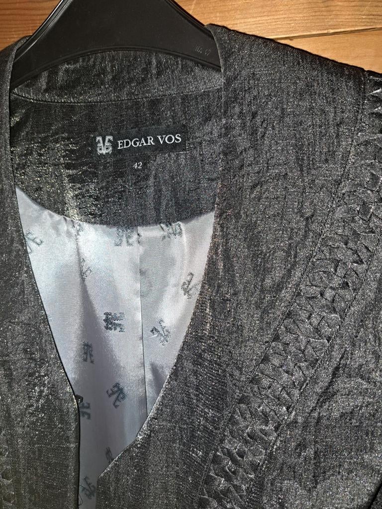 Edgar Vos set 40/42, Kleding | Dames, Gelegenheidskleding, Zo goed als nieuw, Overige typen, Maat 38/40 (M), Grijs, Ophalen of Verzenden