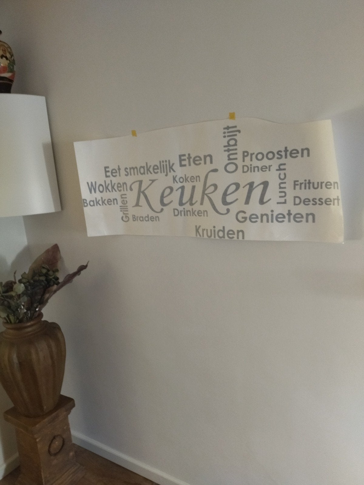 Muursticker voor in de Keuken., Ophalen of Verzenden, Nieuw