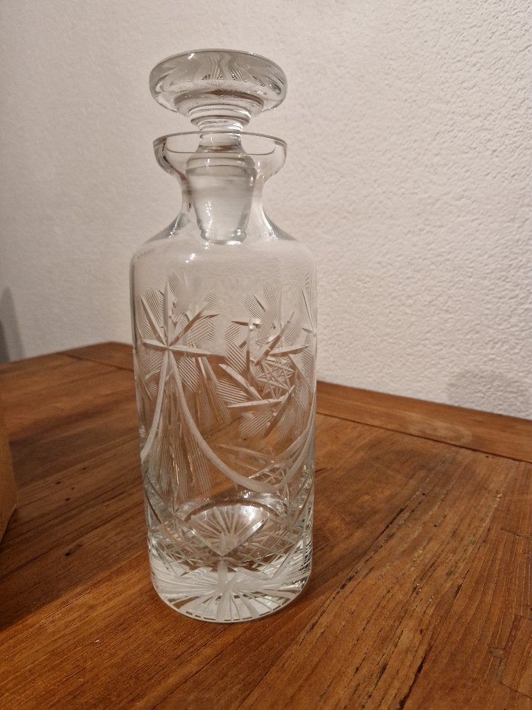 vintage bohemia kristallen whisky karaf in doos, Antiek en Kunst, Antiek | Glas en Kristal, Ophalen of Verzenden