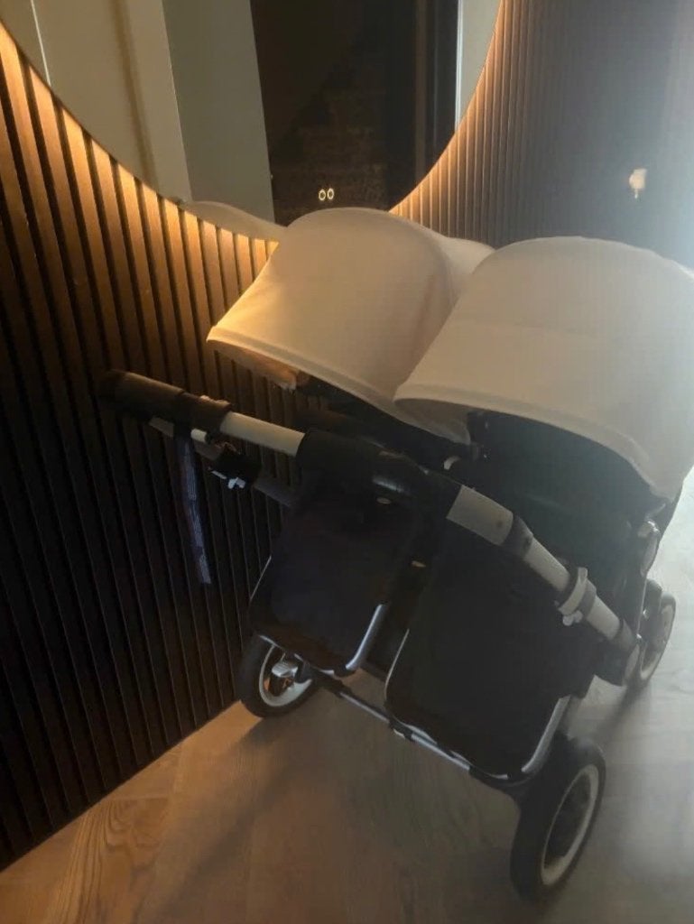 Bugaboo donkey antraciet off white compleet, Ophalen, Gebruikt, Bugaboo, Duowagen