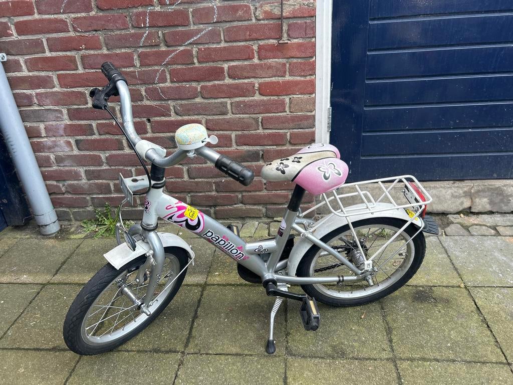 Leuke kinderfiets Papillon, 16 inch, zonder zijwieltjes, Ophalen of Verzenden, Gebruikt, 16 tot 20 inch