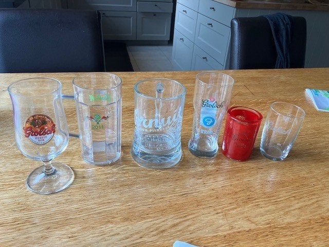grolsch glazen, Ophalen, Nieuw, Glas of Glazen, Grolsch
