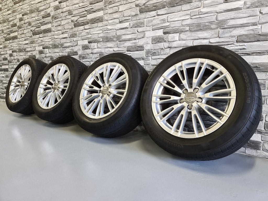 18 Inch originele Audi velgen*Continental banden*A8*S8*A6*A7, Ophalen, 18 inch, Gebruikt, Banden en Velgen