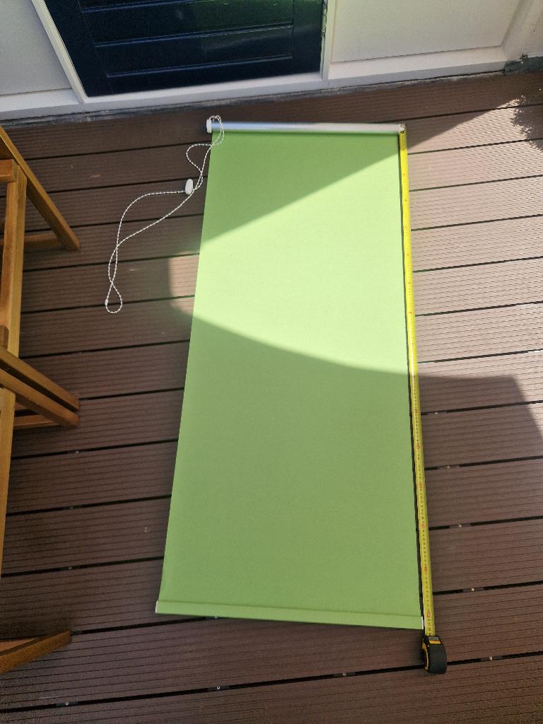 Drie rolgordijnen groen, Ophalen, Gebruikt, Groen