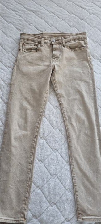Levi's Premium 512 Slim Taper Jeans - Beige W29 L32, Ophalen of Verzenden, Zo goed als nieuw, Overige kleuren, Lang
