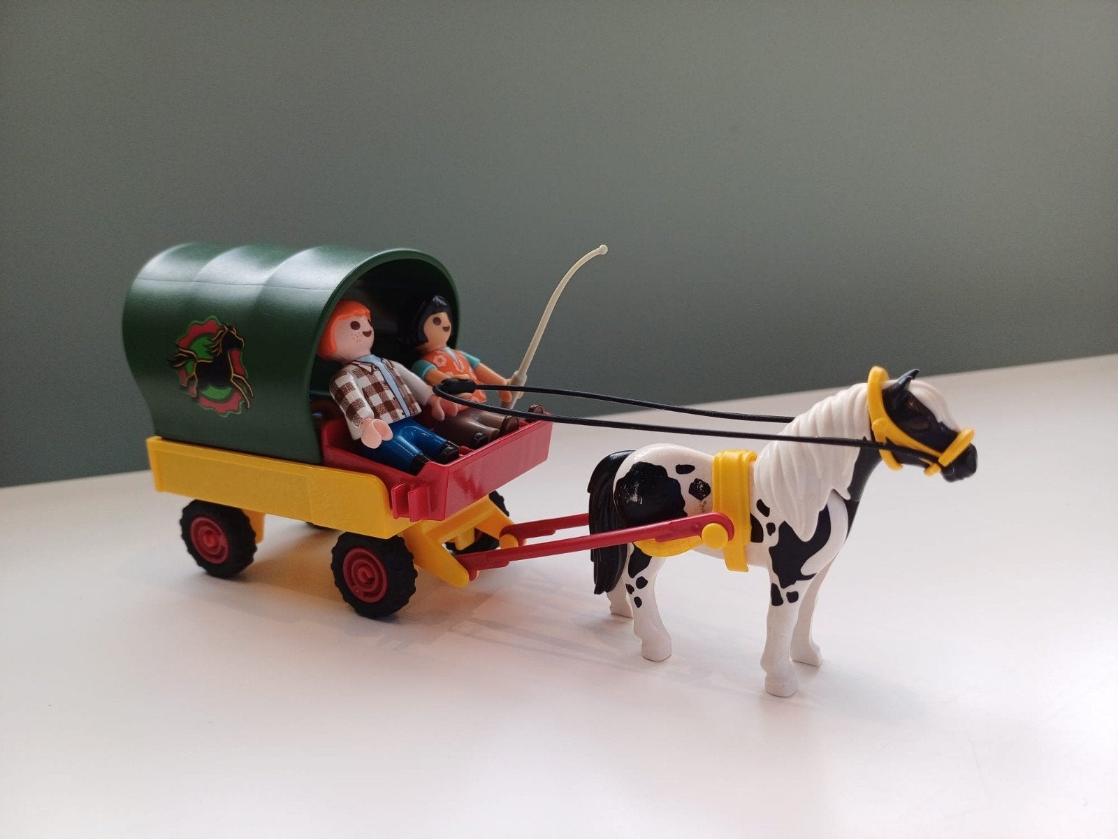Playmobil set 6948 kinderen met paard en huifkar, Complete set, Voertuig, Ophalen of Verzenden, Zo goed als nieuw