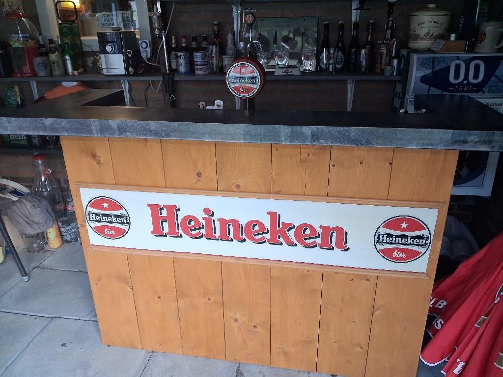 Heineken barretje, Verzamelen, Biermerken, Ophalen, Zo goed als nieuw, Reclamebord, Plaat of Schild, Heineken