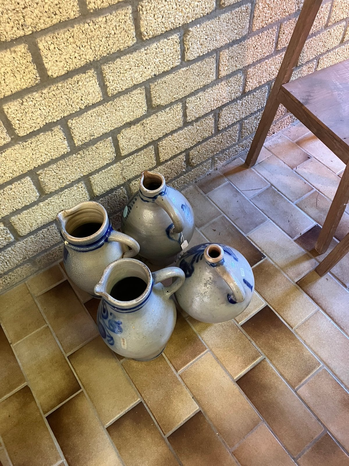 Te koop 4 keulse vazen, Ophalen, Gebruikt, Handgemaakt, 35 cm