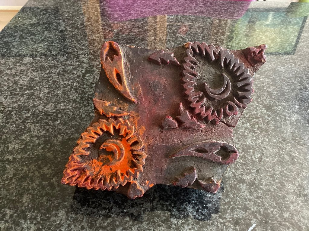Batikstempel, behangstempel, hout, Indonesië, antiek, Antiek en Kunst, Ophalen