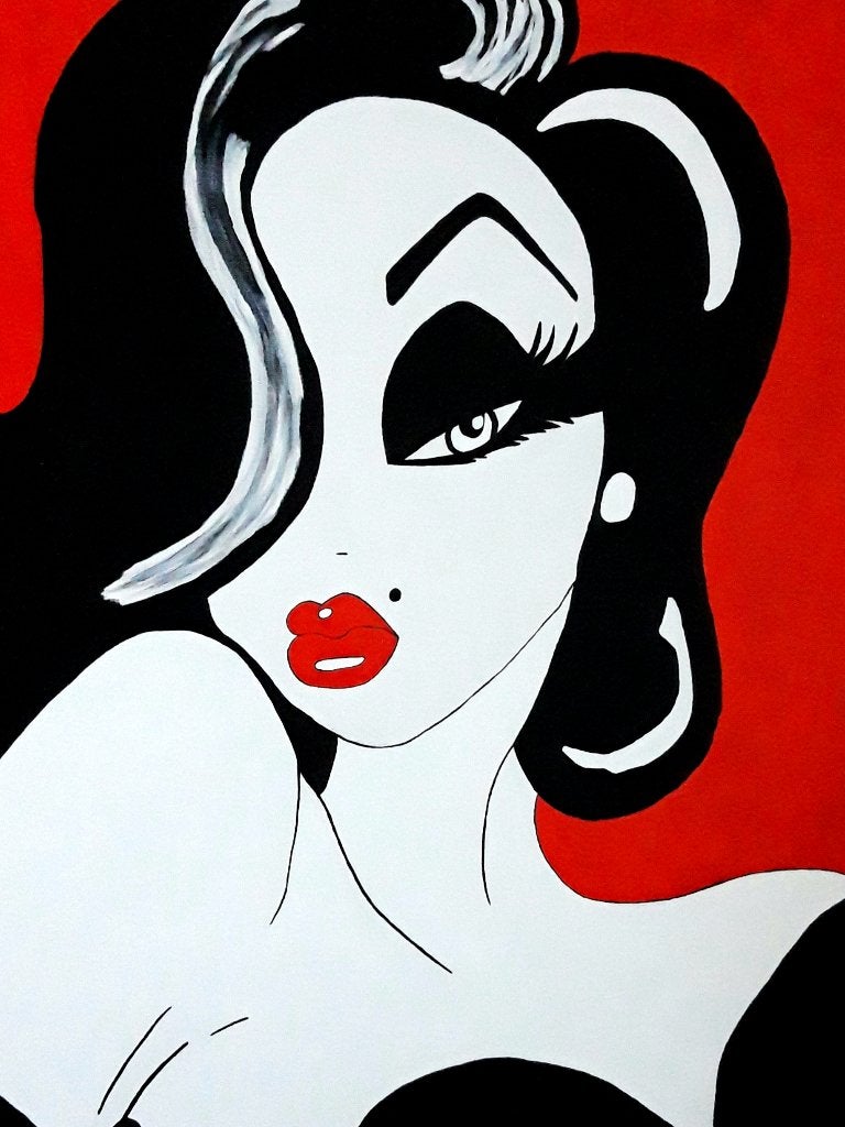 Jessica Rabbit - Sexbomb - Schilderij, Antiek en Kunst, Kunst | Schilderijen | Modern, Ophalen of Verzenden