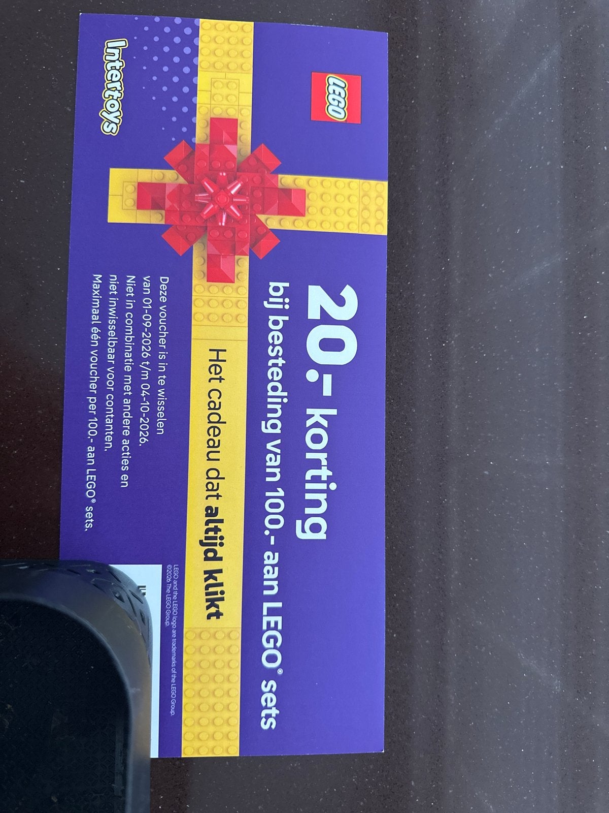 Intertoys bon voor lego, Eén persoon, Kortingsbon, Overige typen