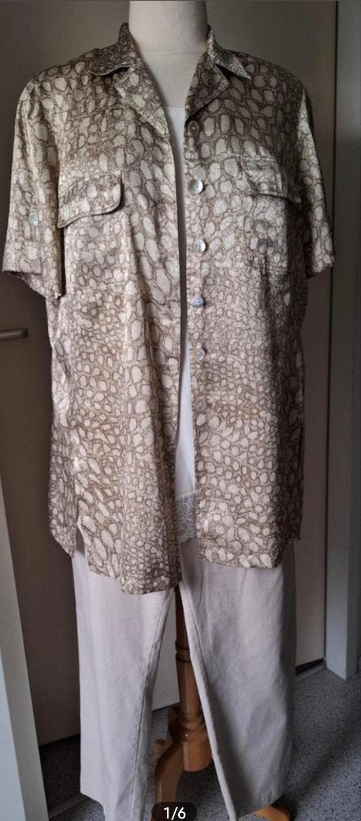 Creation Atelier - printblouse - maat 50, Ophalen of Verzenden, Zo goed als nieuw, Creation Atelier, Blouse of Tuniek