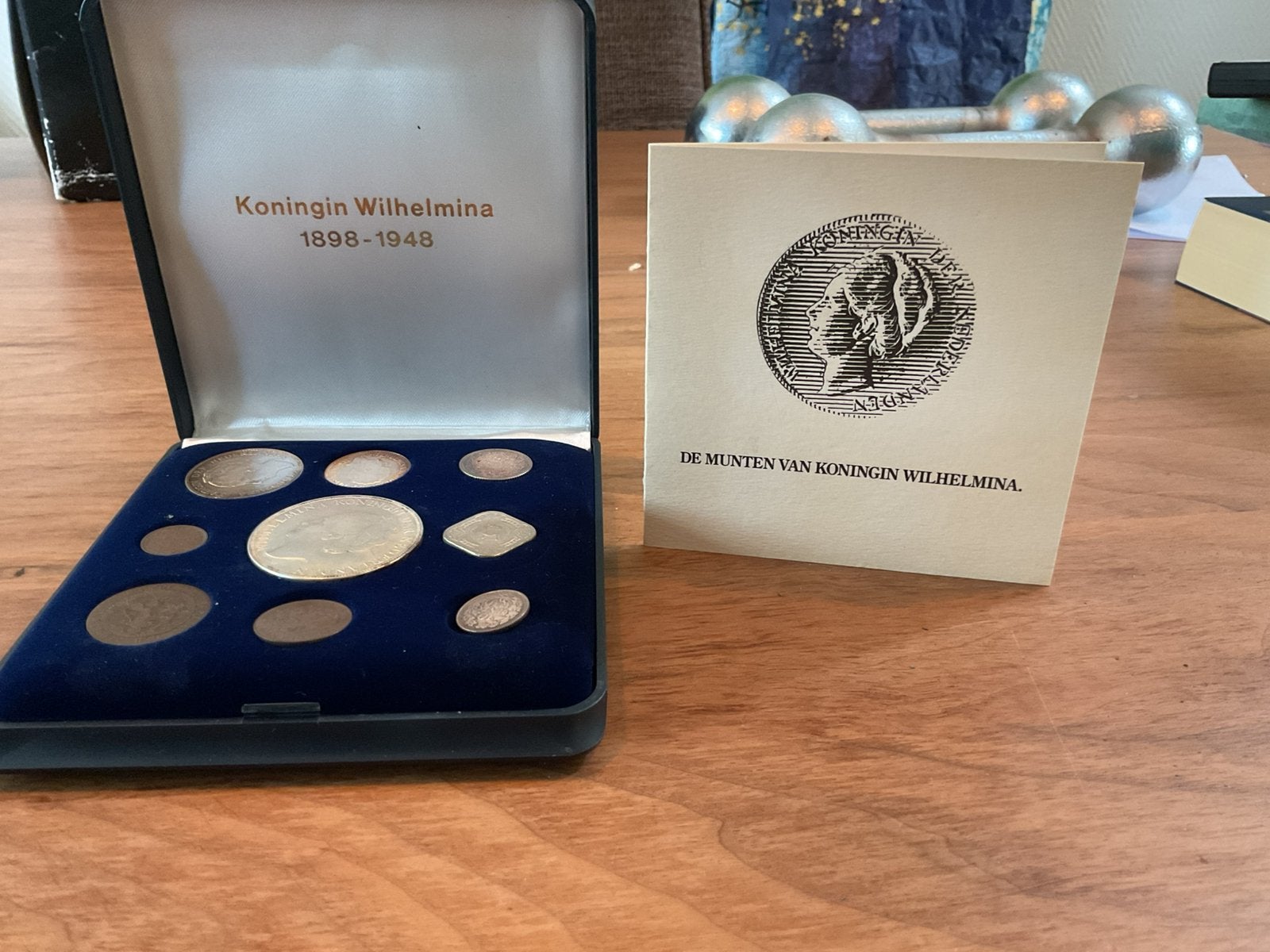 Munten Koningin Wilhelmina 1948 zilver brons NMB bank, Ophalen of Verzenden, Nederland en Buitenland, Munten