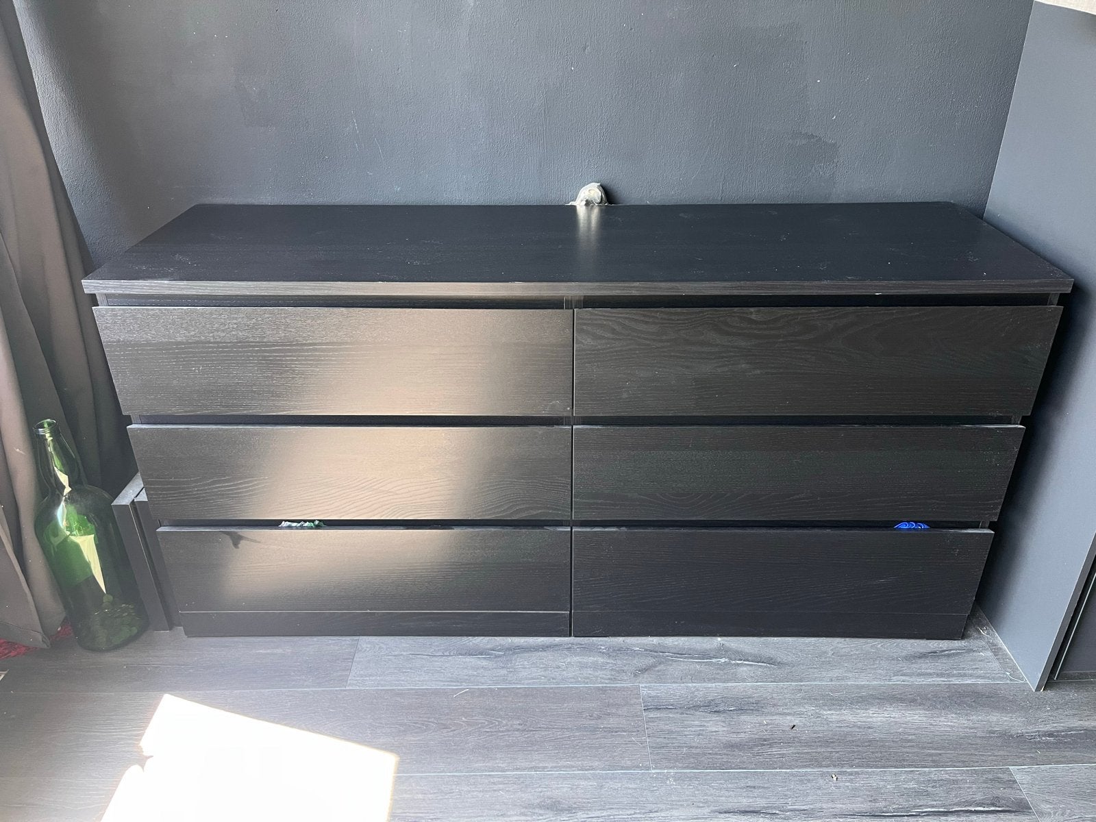 IKEA MALM ladekast met 6 laden - Zwartbruin, Ophalen, Gebruikt, 5 laden of meer, 150 tot 200 cm