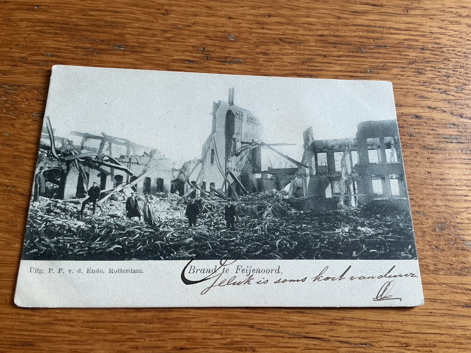 240 Rotterdam brand te Feijenoord, Ophalen of Verzenden, 1940 tot 1960, Zuid-Holland