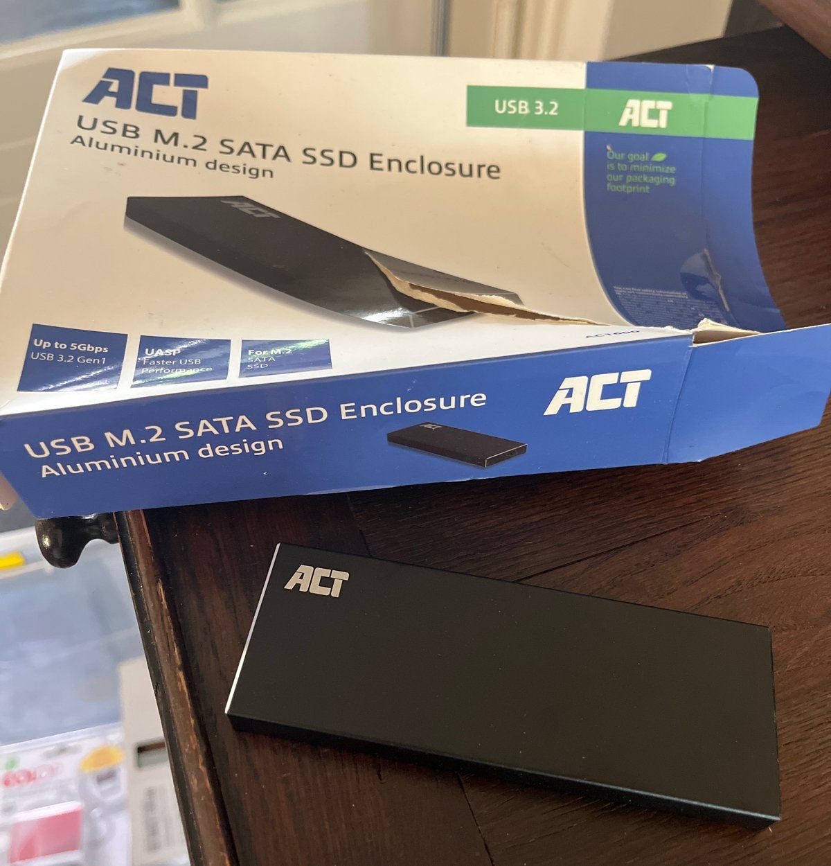 ACT USB M.2 SATA SSD Behuizing - Aluminium Design, Server, SSD, Ophalen of Verzenden, Zo goed als nieuw