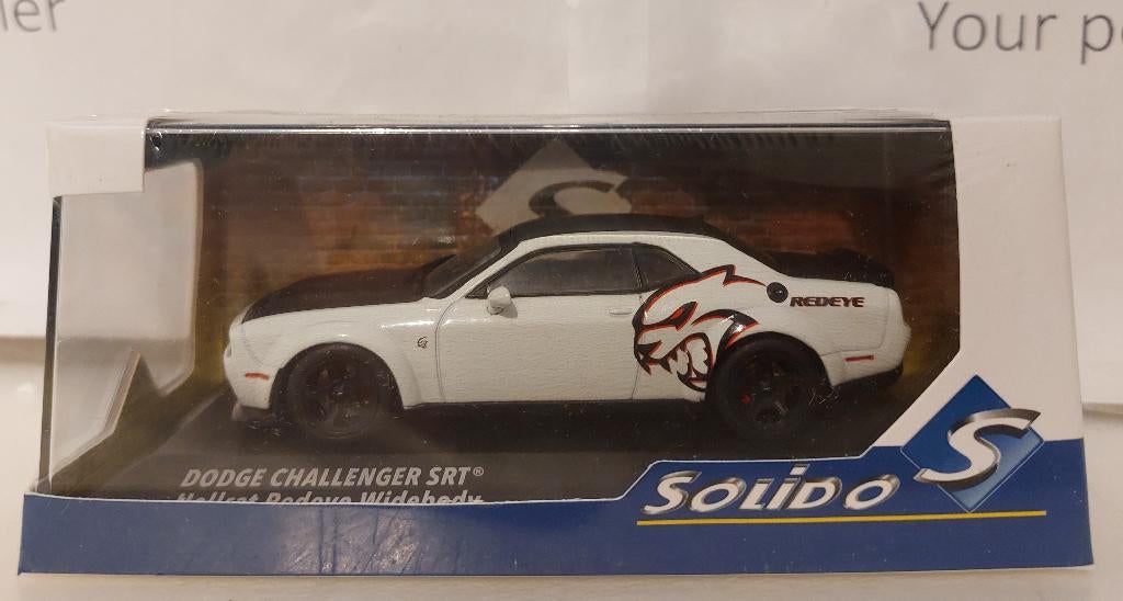 Solido 1:43 Dodge Challenger SRT Hellcat Redeye Widebody wit, Ophalen of Verzenden, Nieuw, Auto, Solido