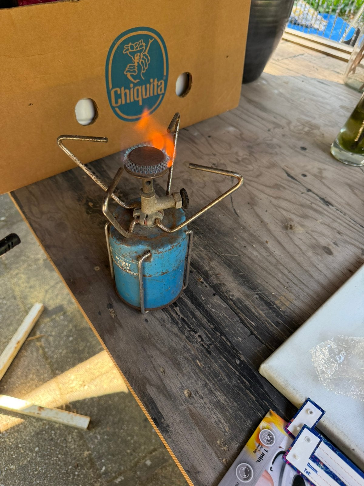 Camping gaz gas stel kleine gas brander, Ophalen of Verzenden, Zo goed als nieuw