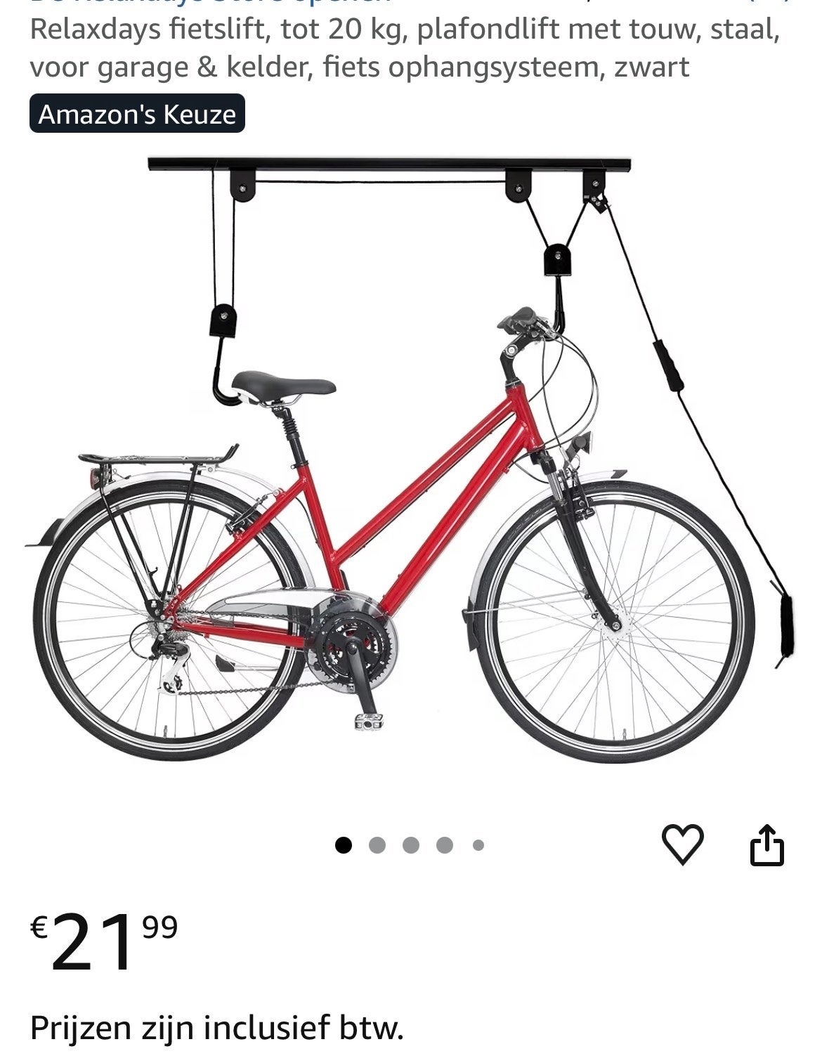 Nieuwe Fietslift - 20kg, Fietsen en Brommers, Ophalen of Verzenden, Nieuw