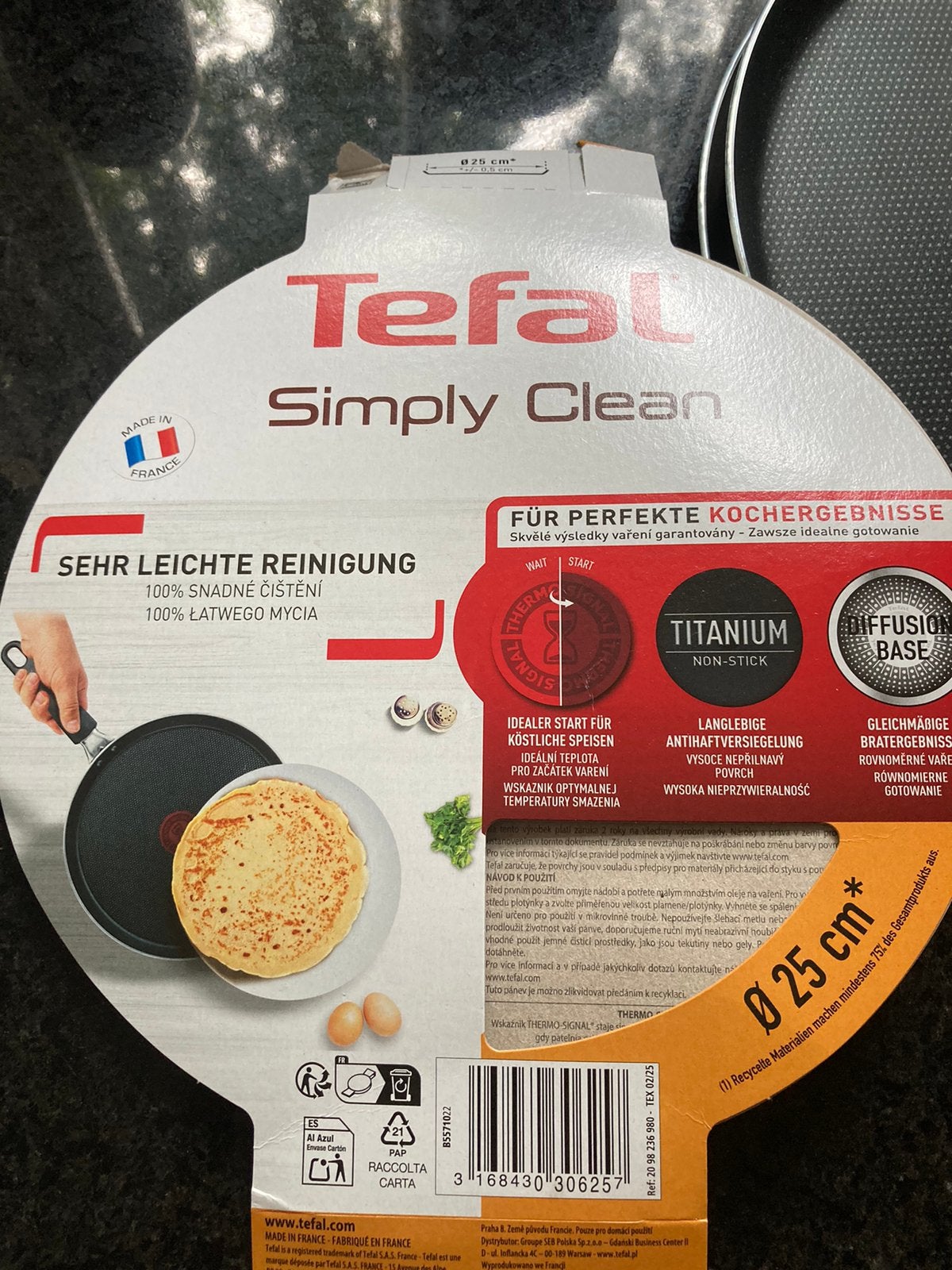 Tefal Simply clean 2 pannenkoekenpannen nieuw, Ophalen of Verzenden, Nieuw, Overige materialen