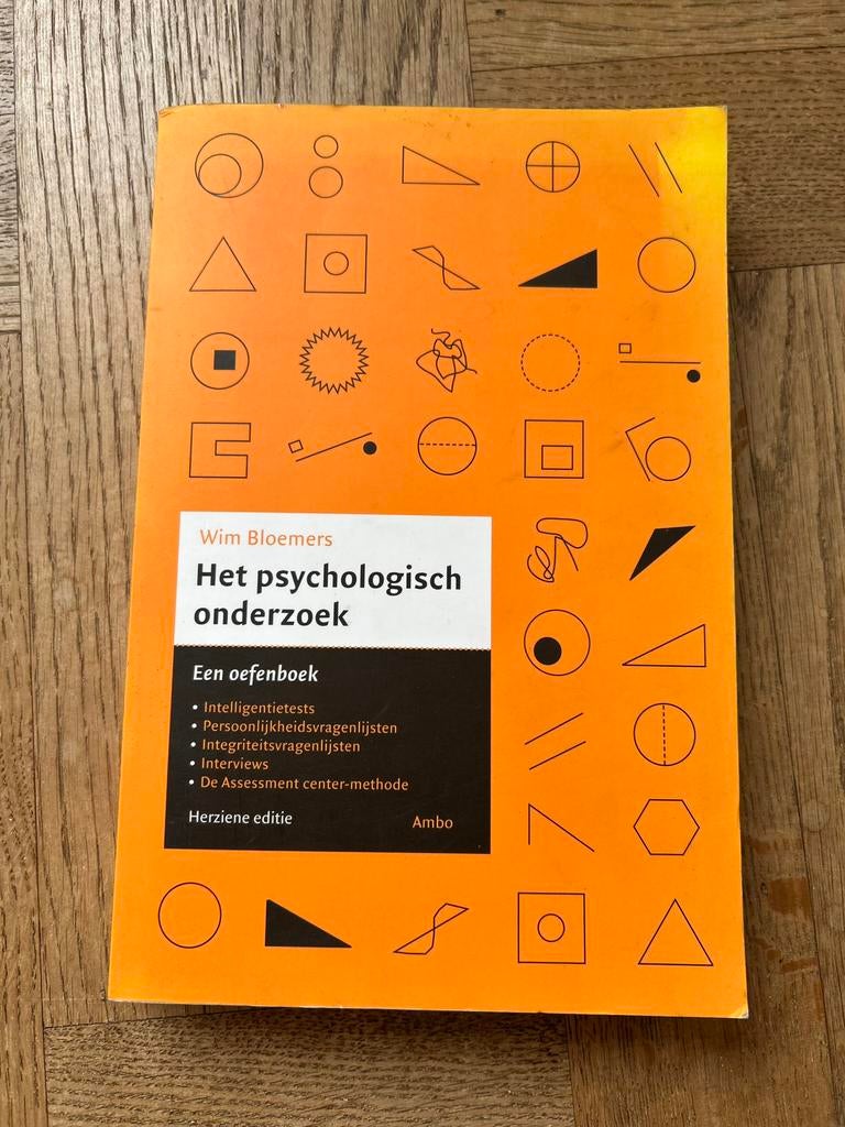 Het Psychologisch Onderzoek - Wim Bloemers (Herziene Editie), Boeken, Ophalen of Verzenden, Zo goed als nieuw, Personeel en Organisatie
