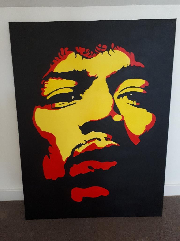 schilderij Jimi Hendrix, Antiek en Kunst, Ophalen