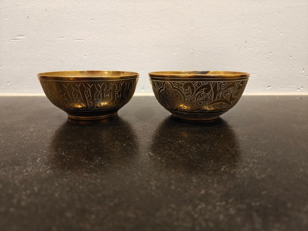 2 koperen schaaltjes, Ophalen of Verzenden