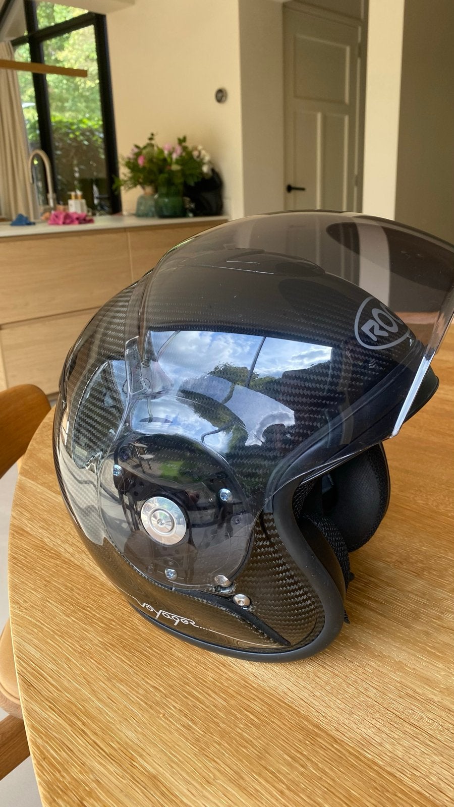 ROOF Voyager Carbon Fiber Jethelm - Maat S, Overige merken, Heren, Jethelm, Ophalen of Verzenden