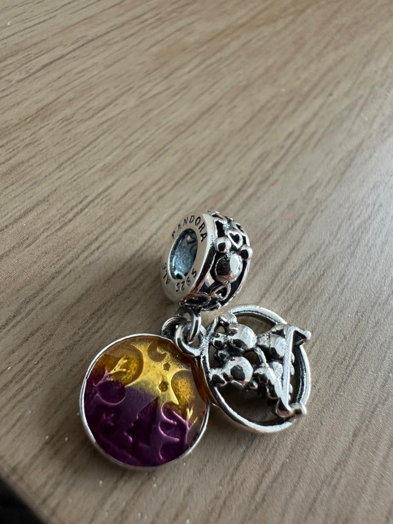 Pandora disney bedel, Ophalen of Verzenden, Zo goed als nieuw, Zilver, Pandora