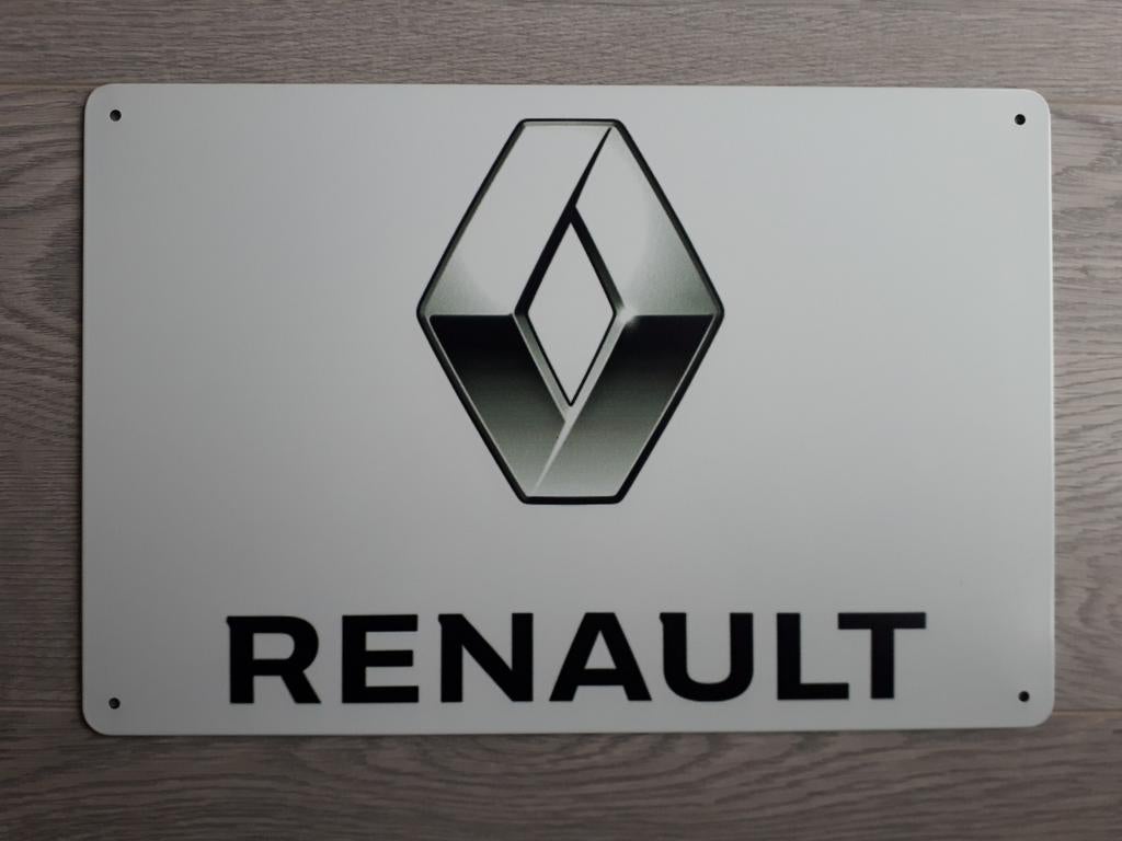 Renault 20x30 cm Metalen Reclamebord, Verzamelen, Merken en Reclamevoorwerpen, Ophalen of Verzenden, Nieuw, Reclamebord