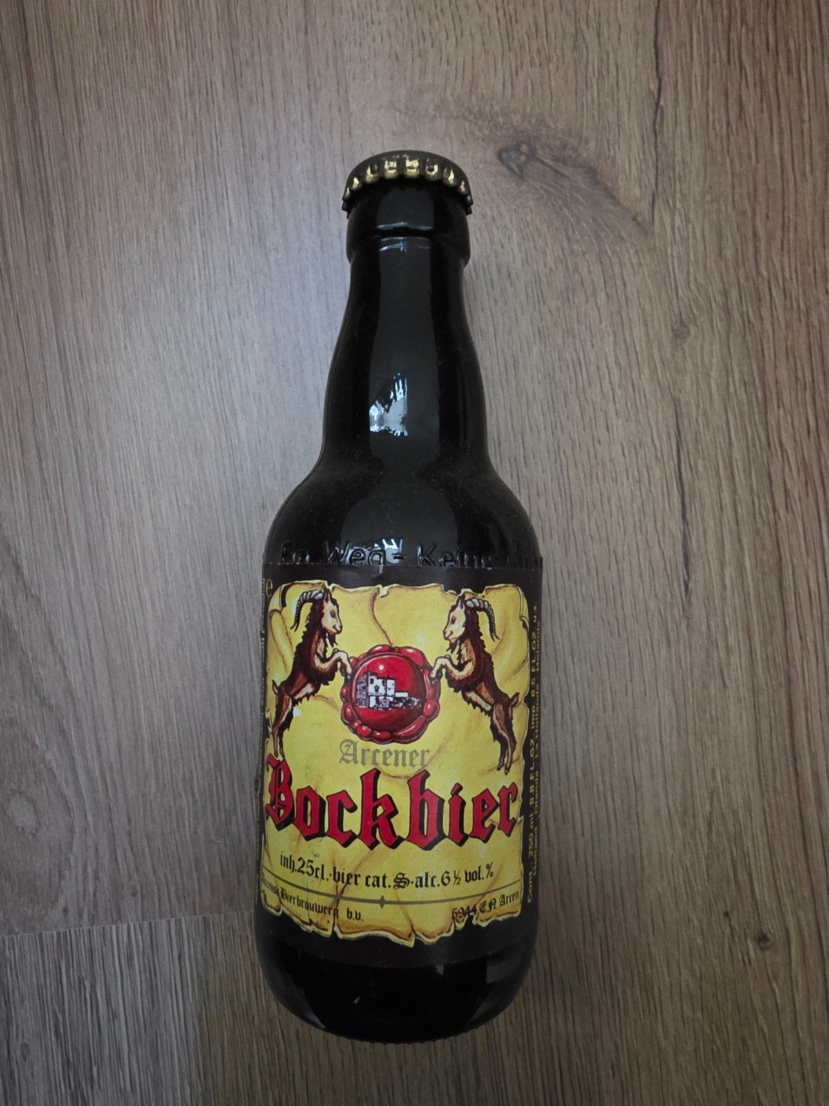 Hertog jan arcener bockbier, Verzamelen, Ophalen of Verzenden, Gebruikt, Flesje(s), Hertog Jan