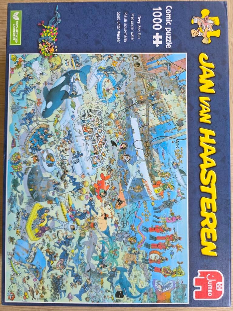 Jan van Haasteren puzzels 1000 stukjes, Ophalen of Verzenden, 500 t/m 1500 stukjes, Zo goed als nieuw