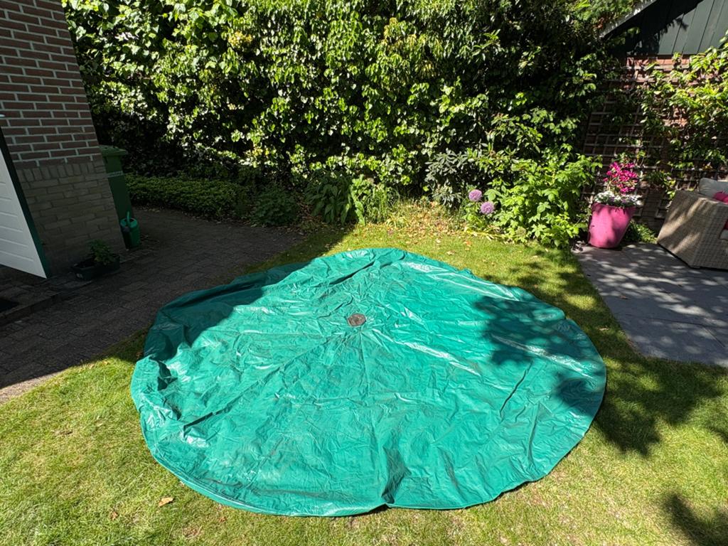 Afdekhoes regenhoes inground trampoline 305 cm rond, Ophalen of Verzenden, Zo goed als nieuw