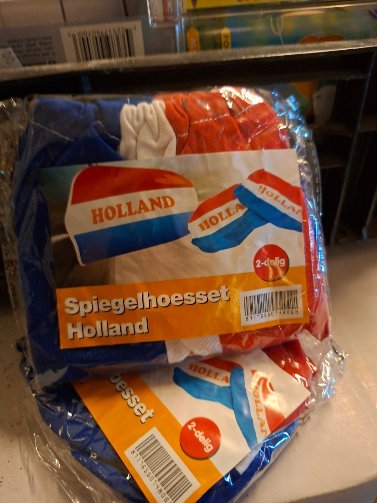 50 sets Spiegelhoesjes Holland - Oranje Feestartikelen, Ophalen of Verzenden, Nieuw, Feestartikel, Oranje of Koningsdag
