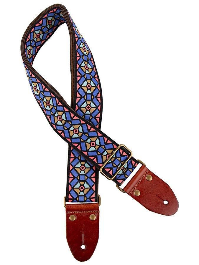 Gaucho GST-1282-2 Classic Serie gitaarriem blauw/roze, ., Nieuw, Ophalen of Verzenden, .