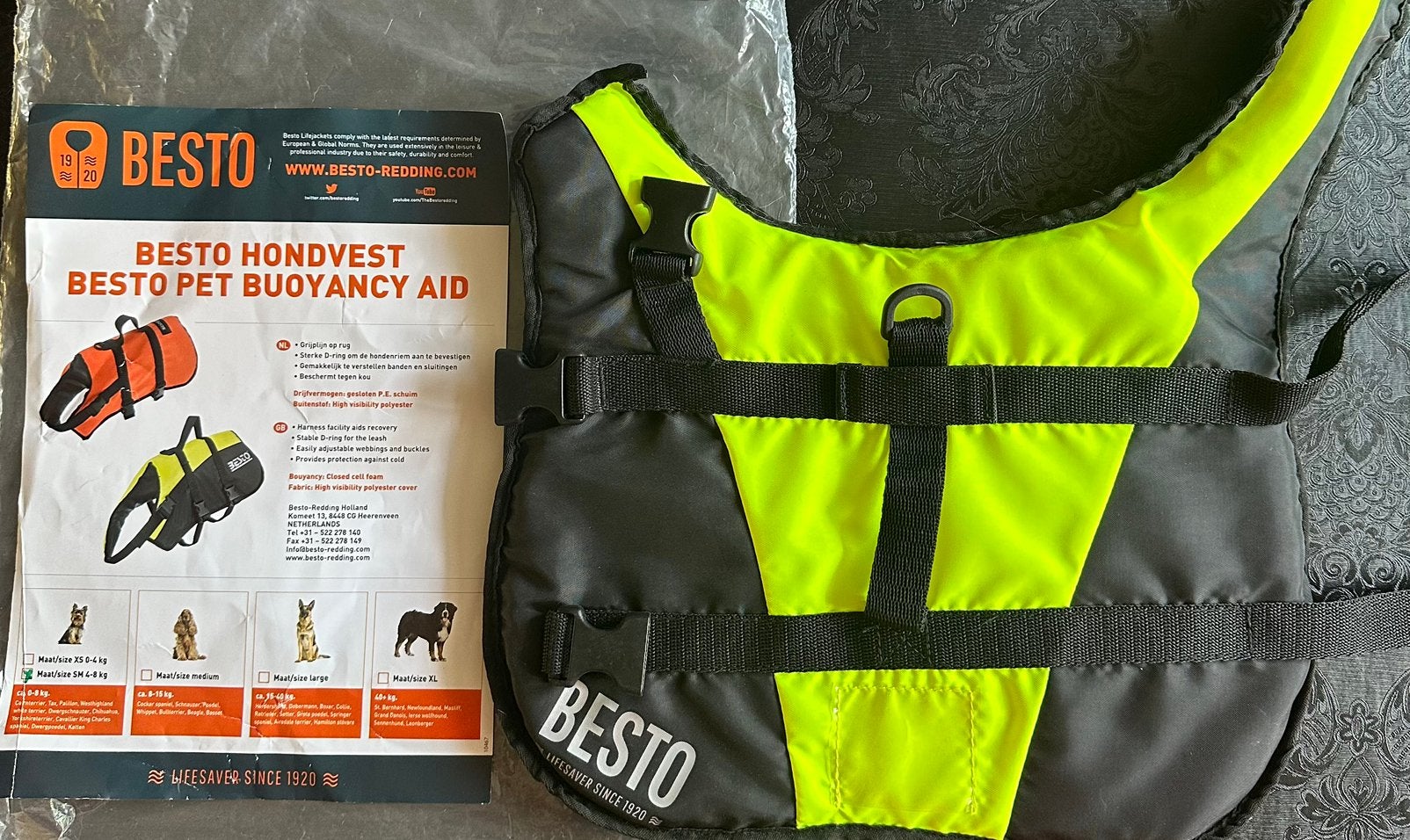 Besto hondvest voor 4-8 kg, Watersport en Boten, Ophalen, Zo goed als nieuw, Reddingsvest of Zwemvest