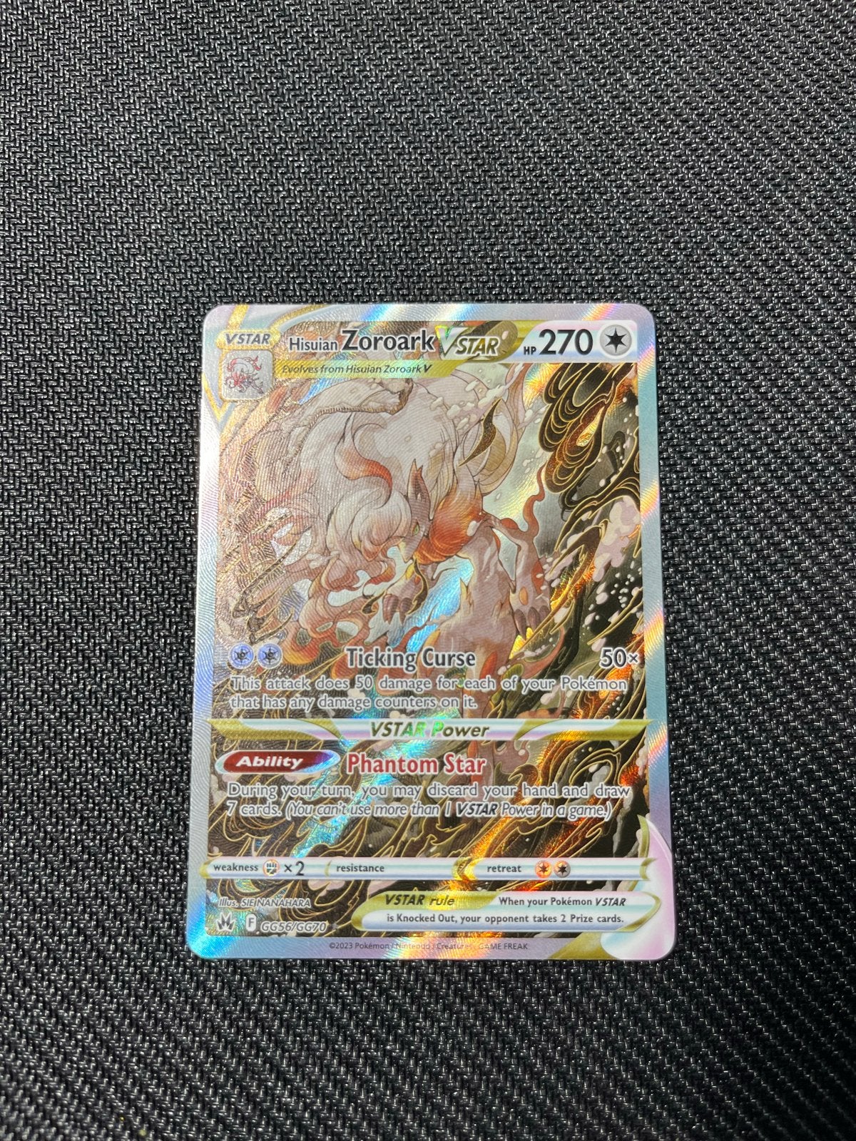 Hisuian Zoroark VSTAR Pokémon Kaart - Full Art, Ophalen of Verzenden, Zo goed als nieuw, Losse kaart, Foil
