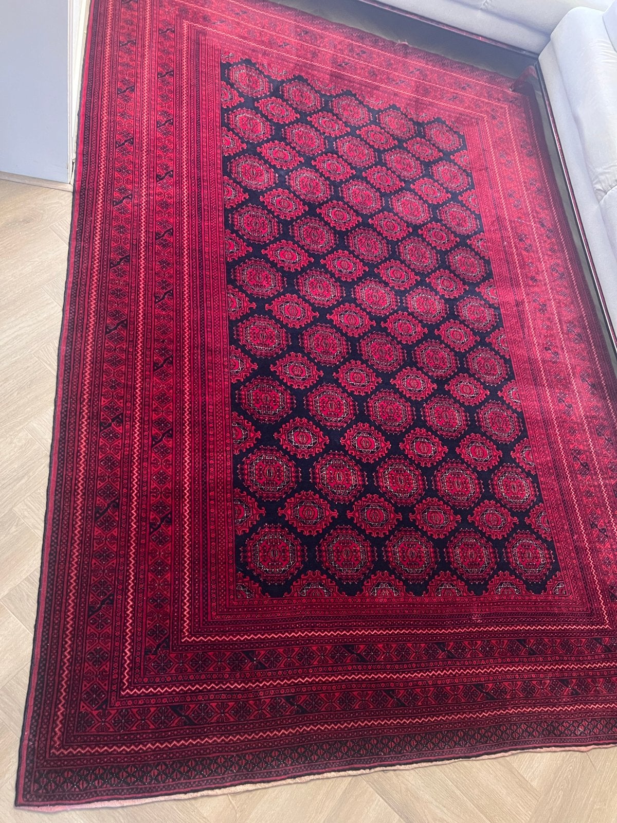 Authentieke Afghaanse tapijten - 2 stuks, Ophalen, Gebruikt, Rood, Rechthoekig