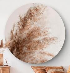 Wandbord HIP ORGNL Pampas Grass rond 1 meter doorsnee, Ophalen, Zo goed als nieuw, Rond
