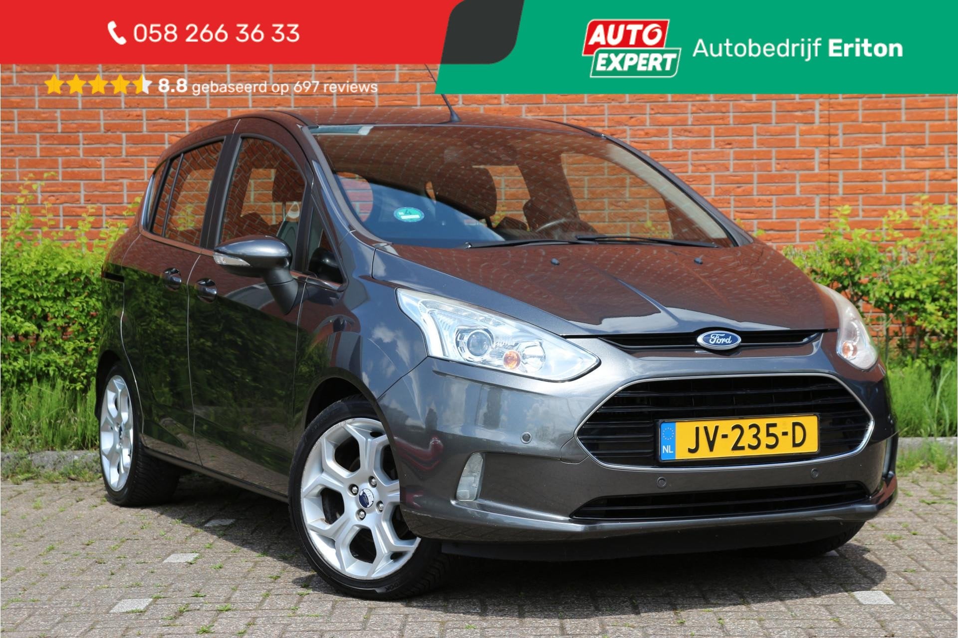 Ford B-Max 1.0 EcoBoost 100pk Titanium | NL-auto | Navigatie, Voorwielaandrijving, Gebruikt, Origineel Nederlands, Bedrijf