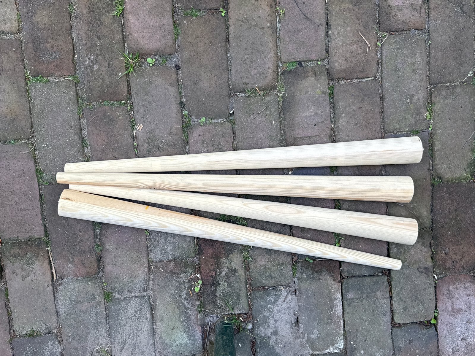 Set van 4 houten palen/stokken, Overige typen, Nieuw, Ophalen of Verzenden, 50 mm of meer