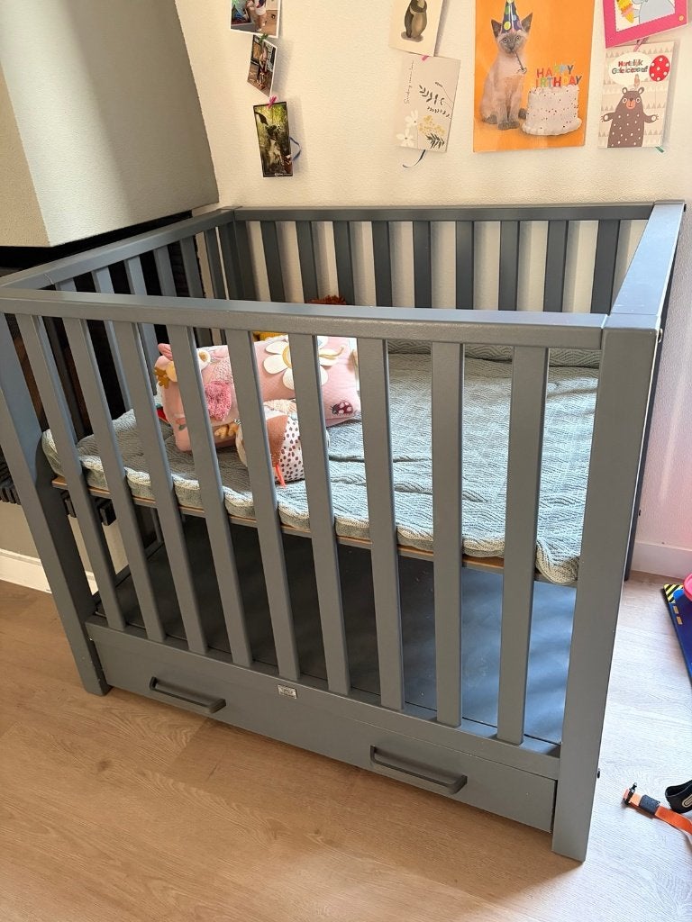 In hoogte verstelbare box met lade, incl. boxkleed, Kinderen en Baby's, Boxen, Ophalen, Gebruikt, Rechthoekig, In hoogte verstelbaar