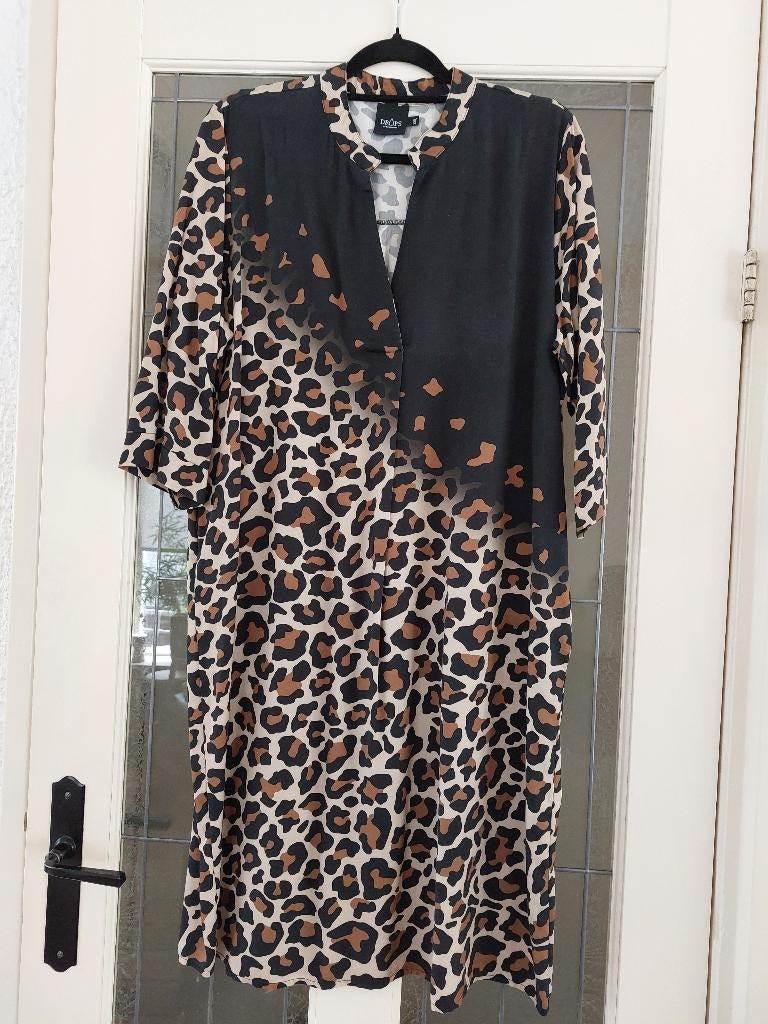 Zgan zwart/panter jurk/tuniek, NU Denmar, Mt XXL, Ophalen of Verzenden, Zo goed als nieuw, Nu Denmark, Jurk