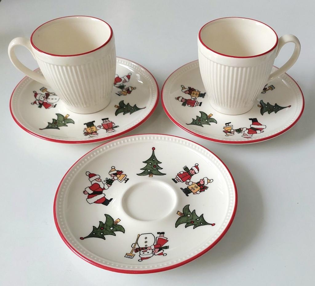 Wedgwood Windsor Christmas Kopjes Schotels Kerst Servies, Verzenden