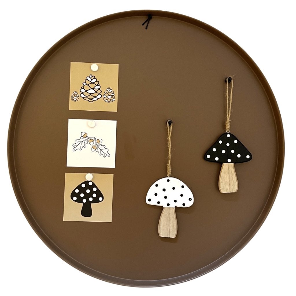 Magneetbord bruin rond 46cm, Huis en Inrichting, Ophalen of Verzenden, Nieuw, Magneetbord