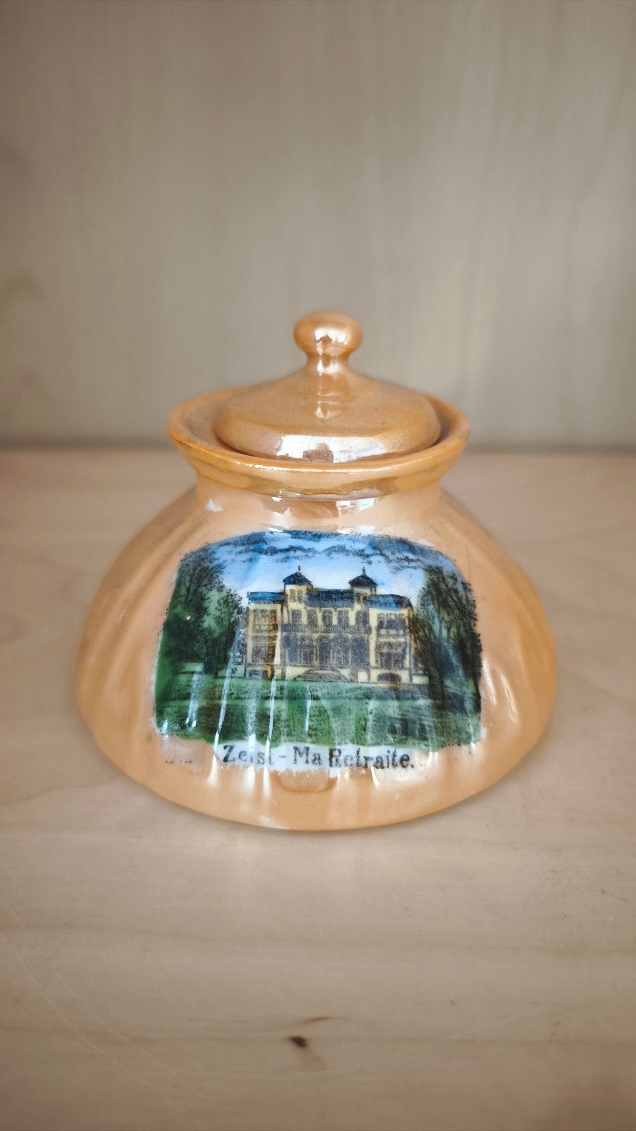 Vintage Porseleinen Haarknippotje ( Zeist - Ma Retraite, Antiek en Kunst, Ophalen of Verzenden