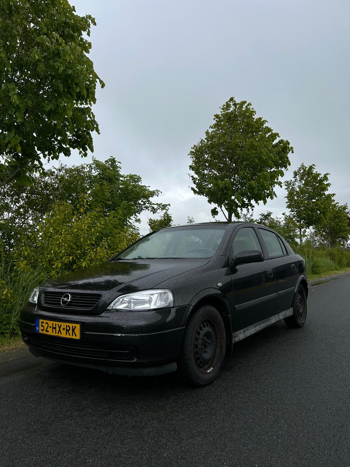 Opel Astra 1.6 16V 5D 2002 Zwart, Auto's, Voorwielaandrijving, Stof, 4 cilinders, 100 pk
