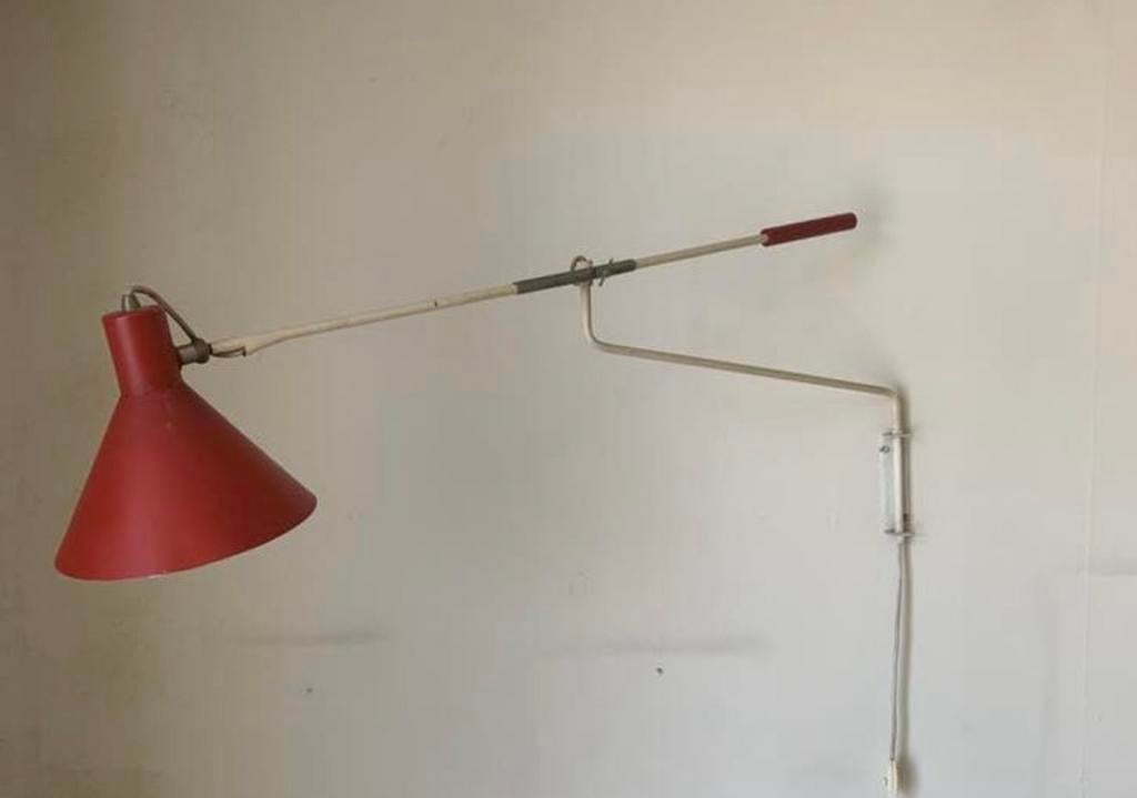 WANDLAMP BALANCE 7056 BY J. HOOGERVORST ANVIA ALMELO 1950S., Ophalen of Verzenden, Zo goed als nieuw