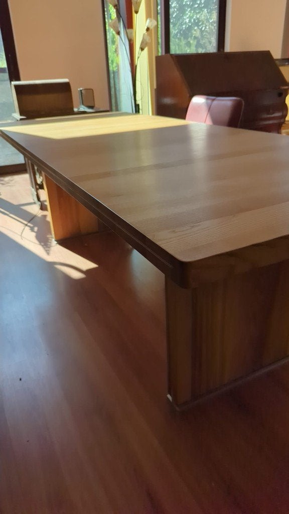 Leolux houten eettafel Odin, Ophalen, Gebruikt, 200 cm of meer, 50 tot 100 cm