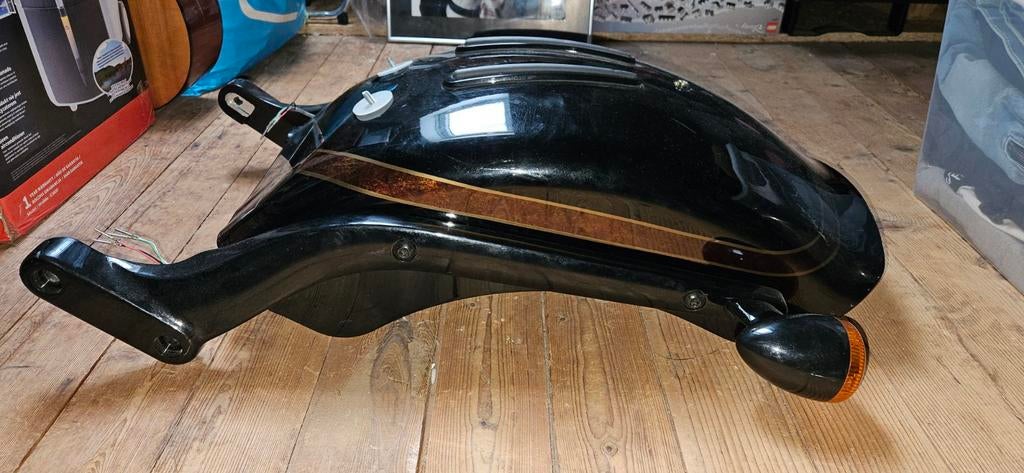 Zwart spatbord met richtingaanwijzers Harley Davidson, Ophalen, Gebruikt